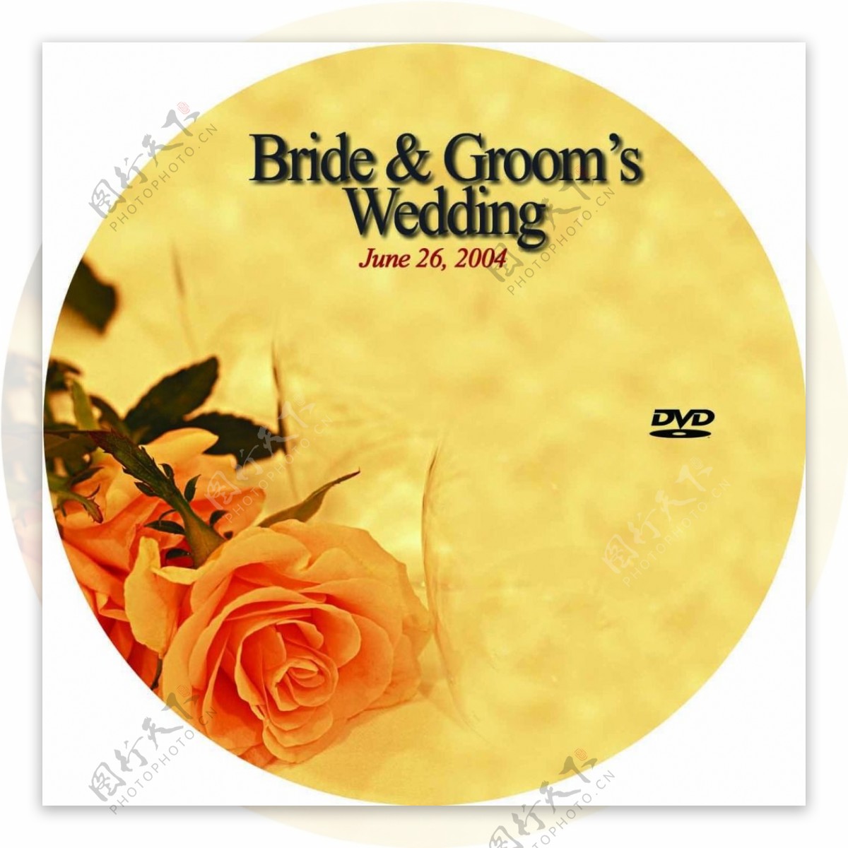 玫瑰花婚礼光碟封面设计