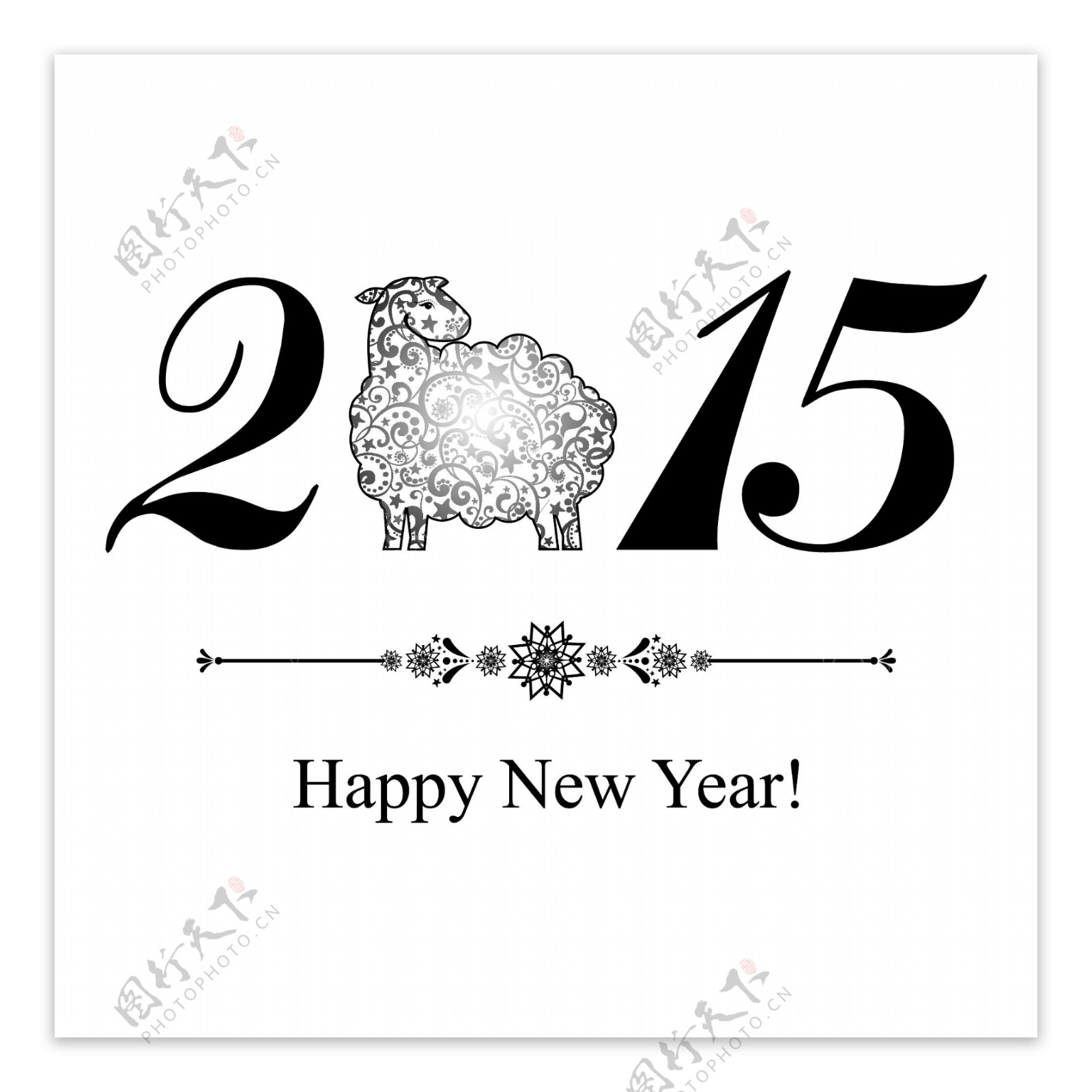 2015年羊年背景矢量