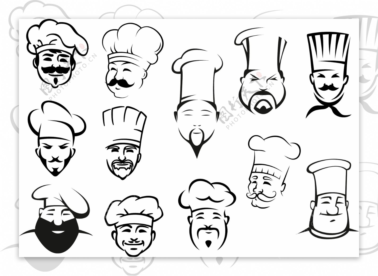 厨师头像logo设计图__卡通设计_广告设计_设计图库_昵图网nipic.com