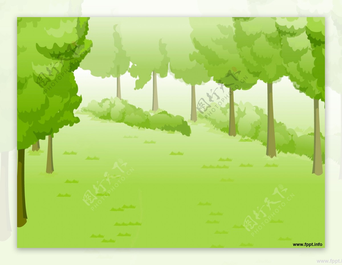 绿色森林PowerPoint