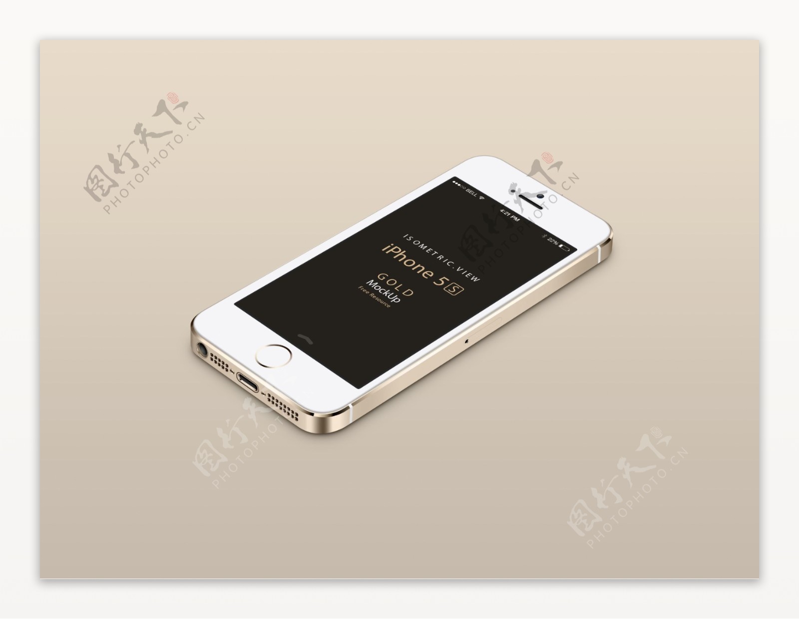 三色iPhone5S模型金色