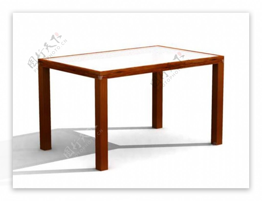 四腿餐桌模型图片