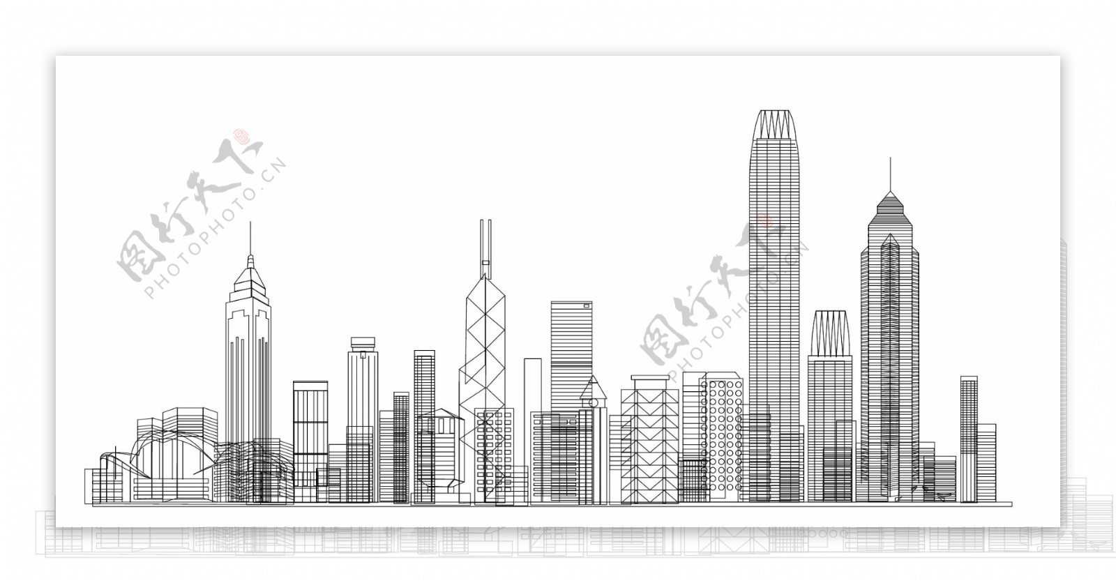 建筑矢量图图片线条图