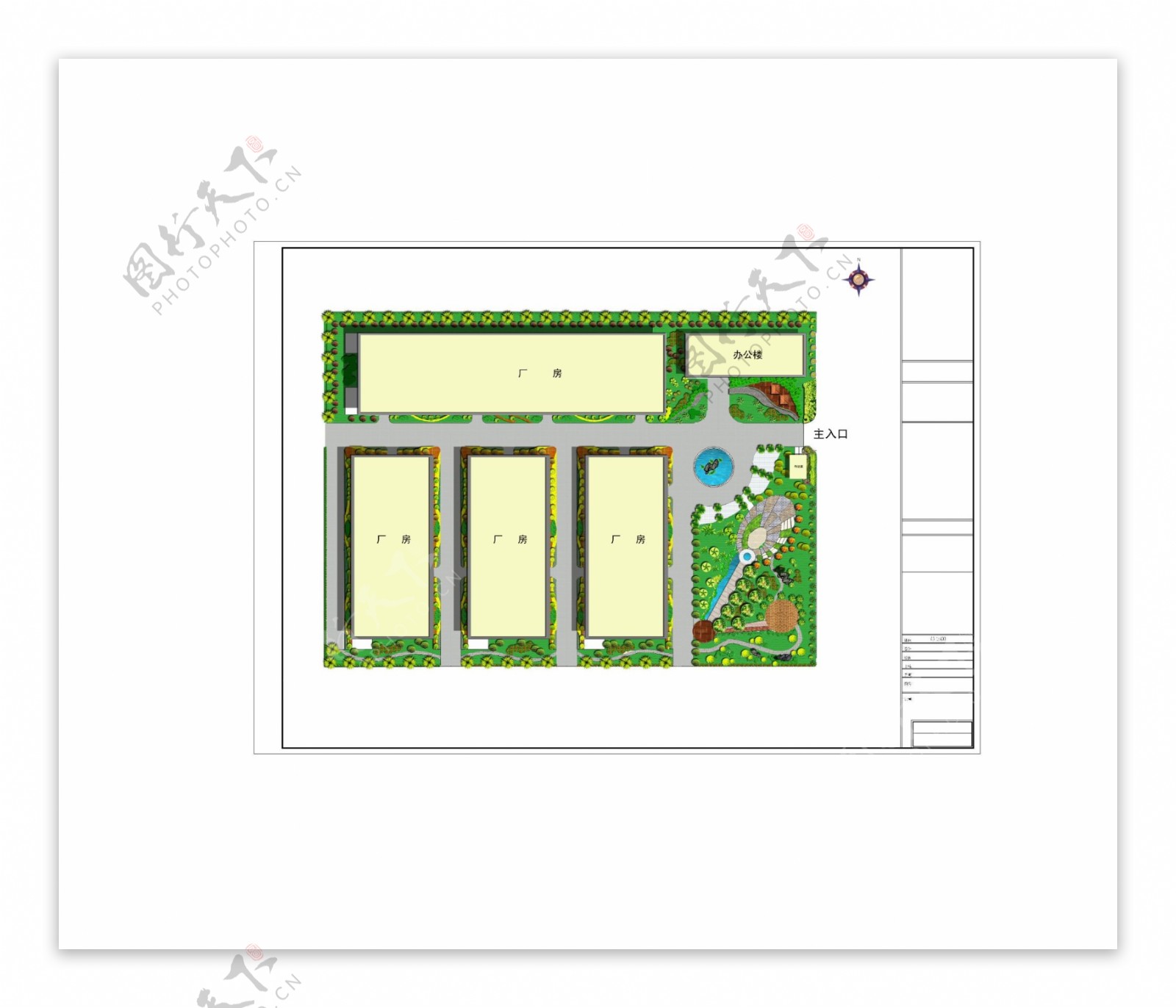 厂区园林绿化设计图片