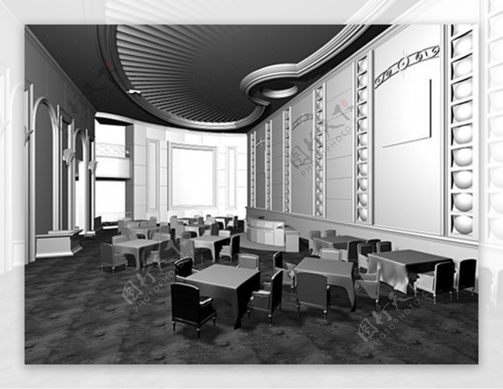 室内会议大厅模型图