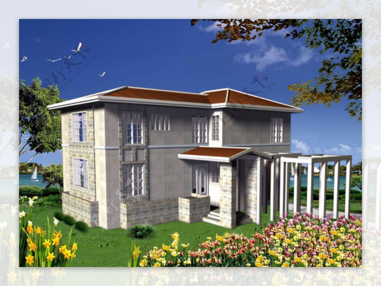 3D建筑模型别墅