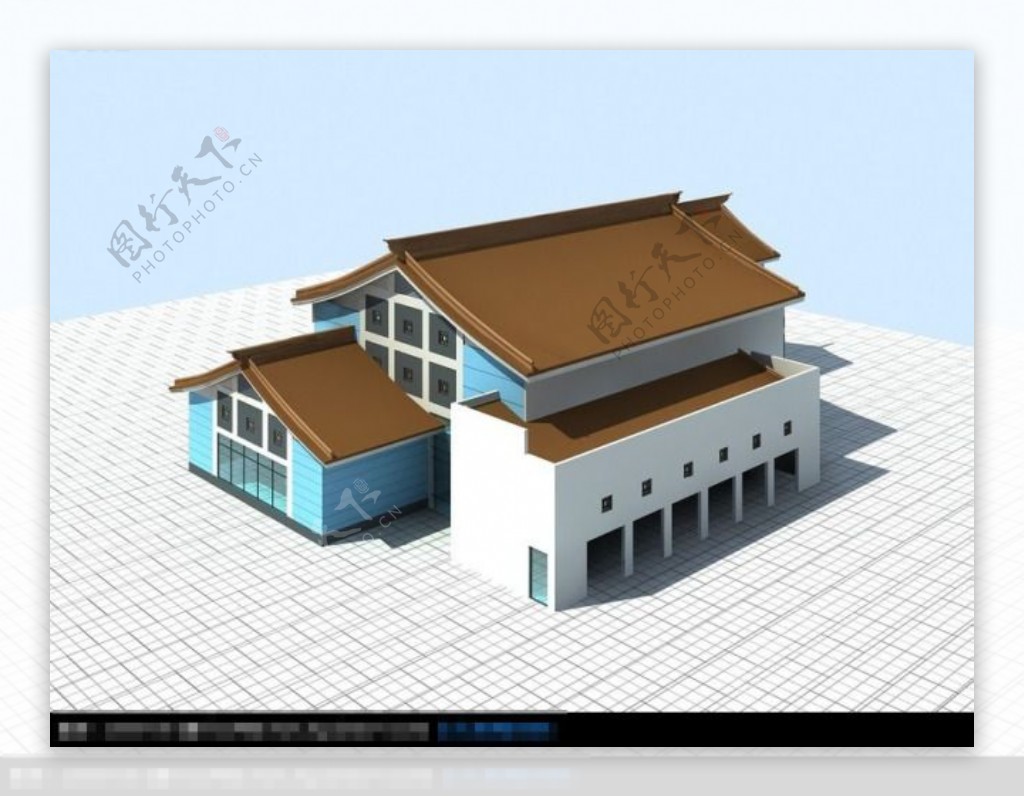 3dmax会所建筑模型