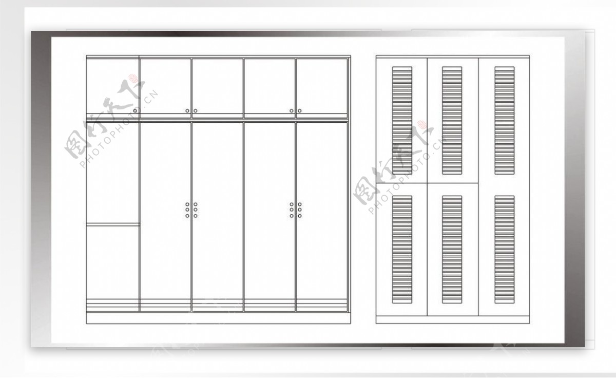 衣柜立面图图片