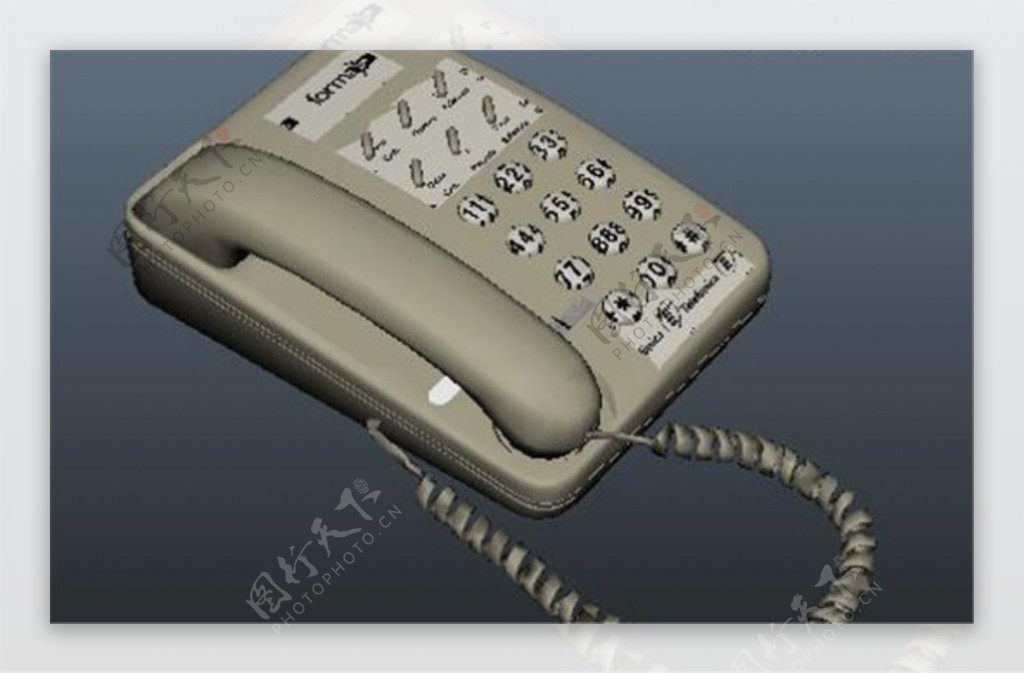 商务电话机游戏模型