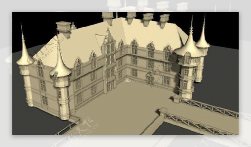 屋顶城堡游戏模型