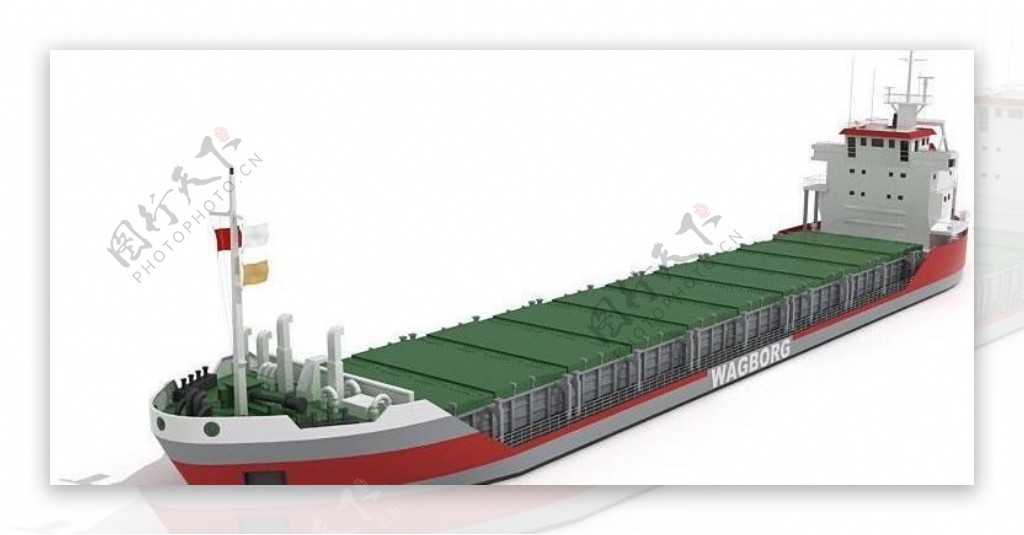集装箱轮船整体模型011