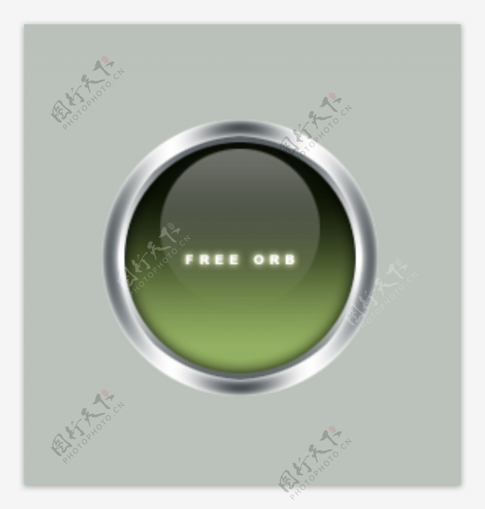 质感圆形金属按钮PSD