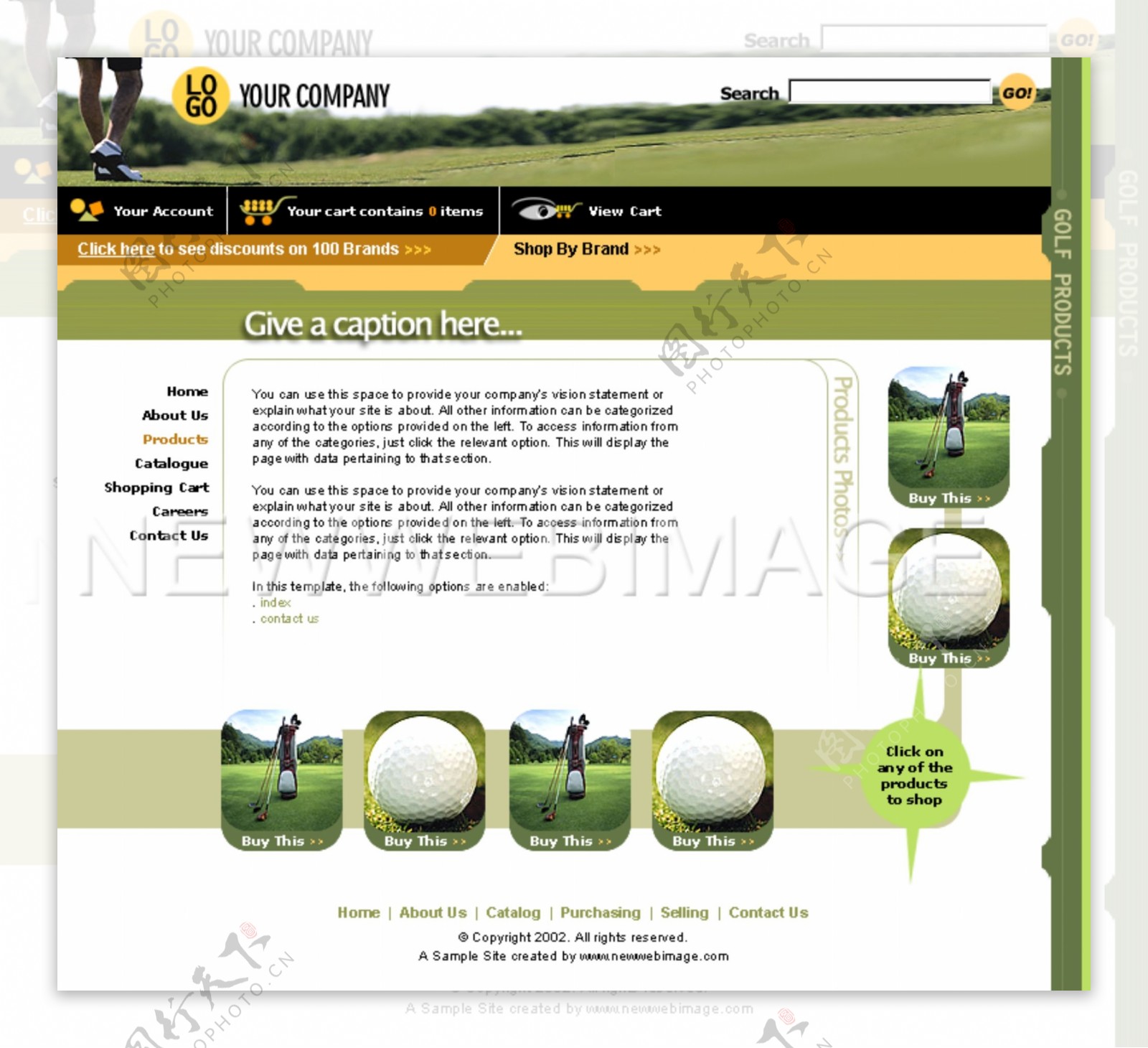 欧美高尔夫球运动网站模板