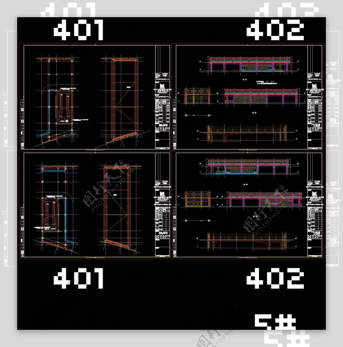 连廊建筑CAD图纸