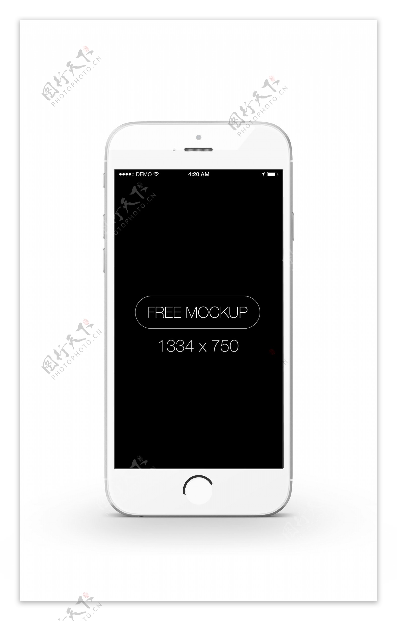 白色Iphone6模型UI