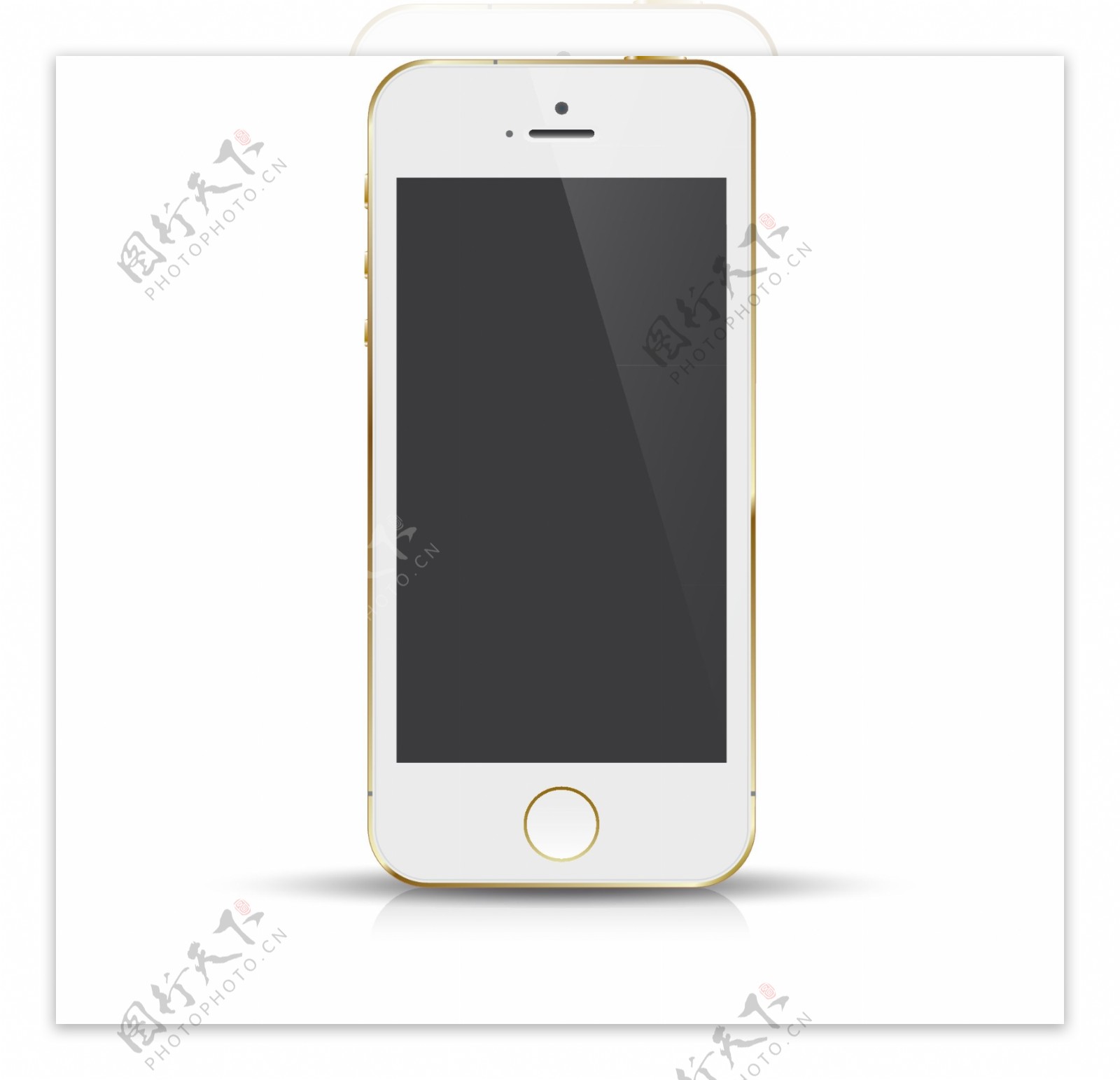 金色苹果5s模型UI设计