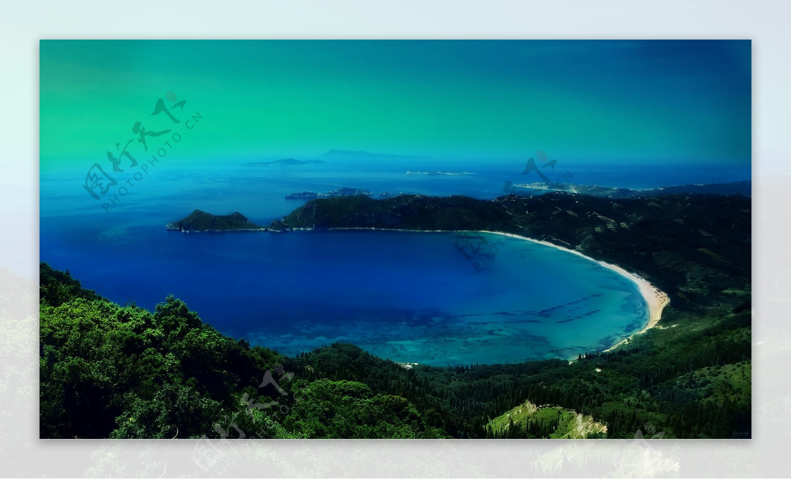 海景海湾蓝色梦图片