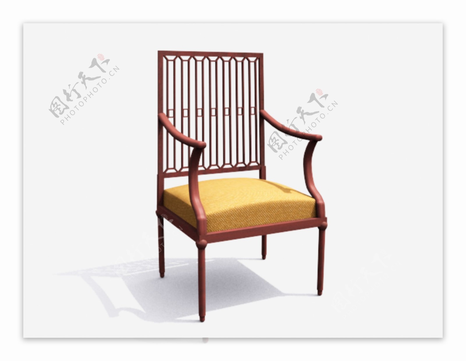 藤编椅子3d模型