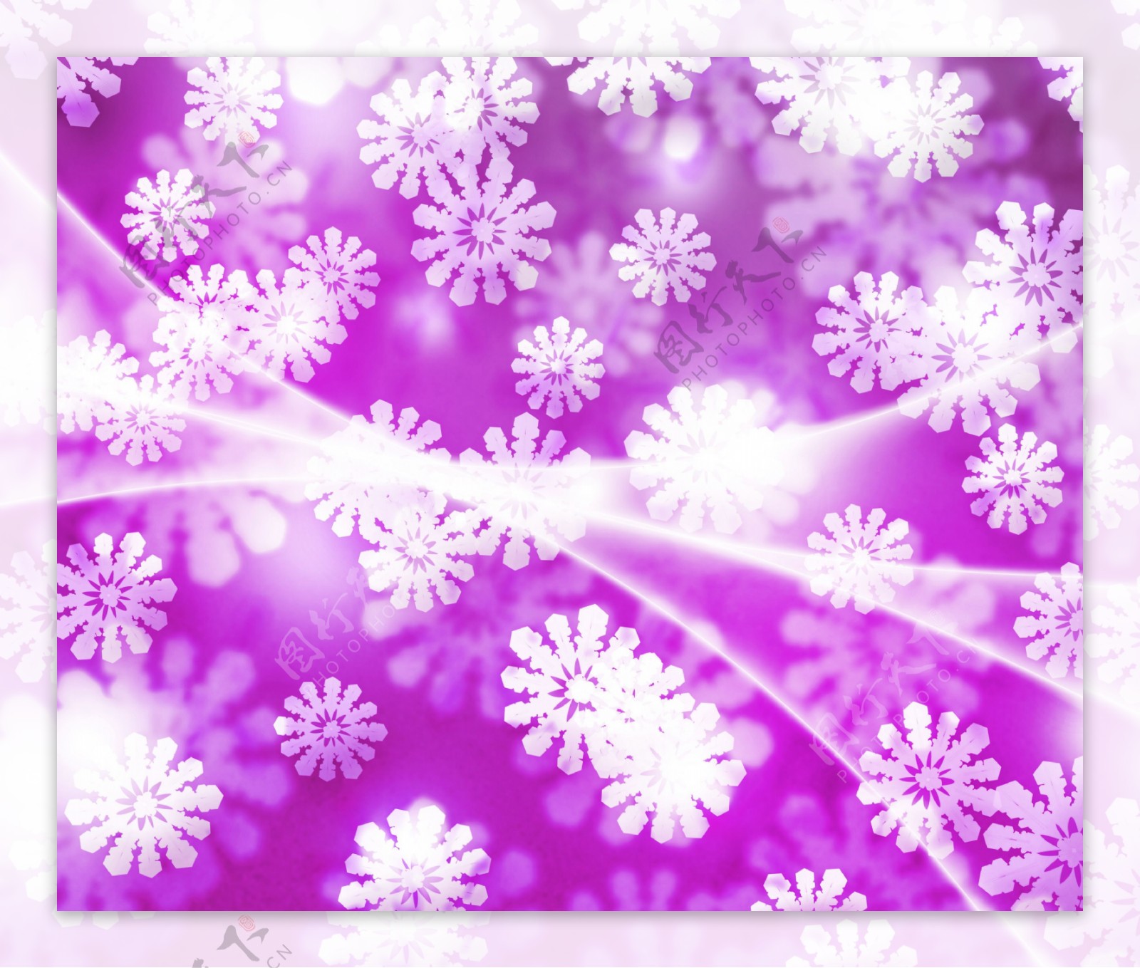 紫色冬季背景虚化背景