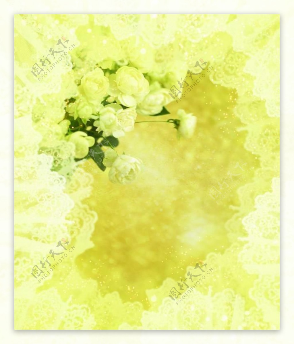 黄色花朵梦幻图片