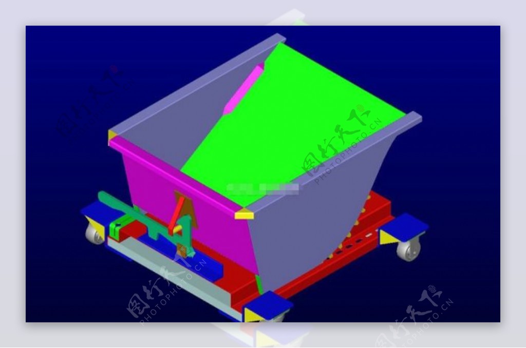 院内垃圾斗3D模型