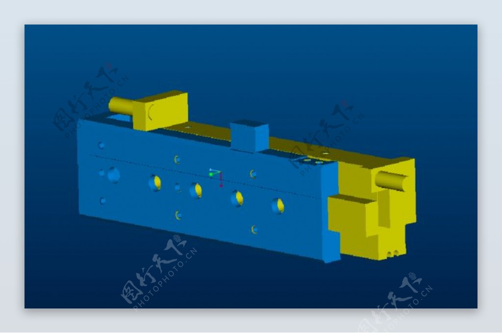 气动滑台3D模型