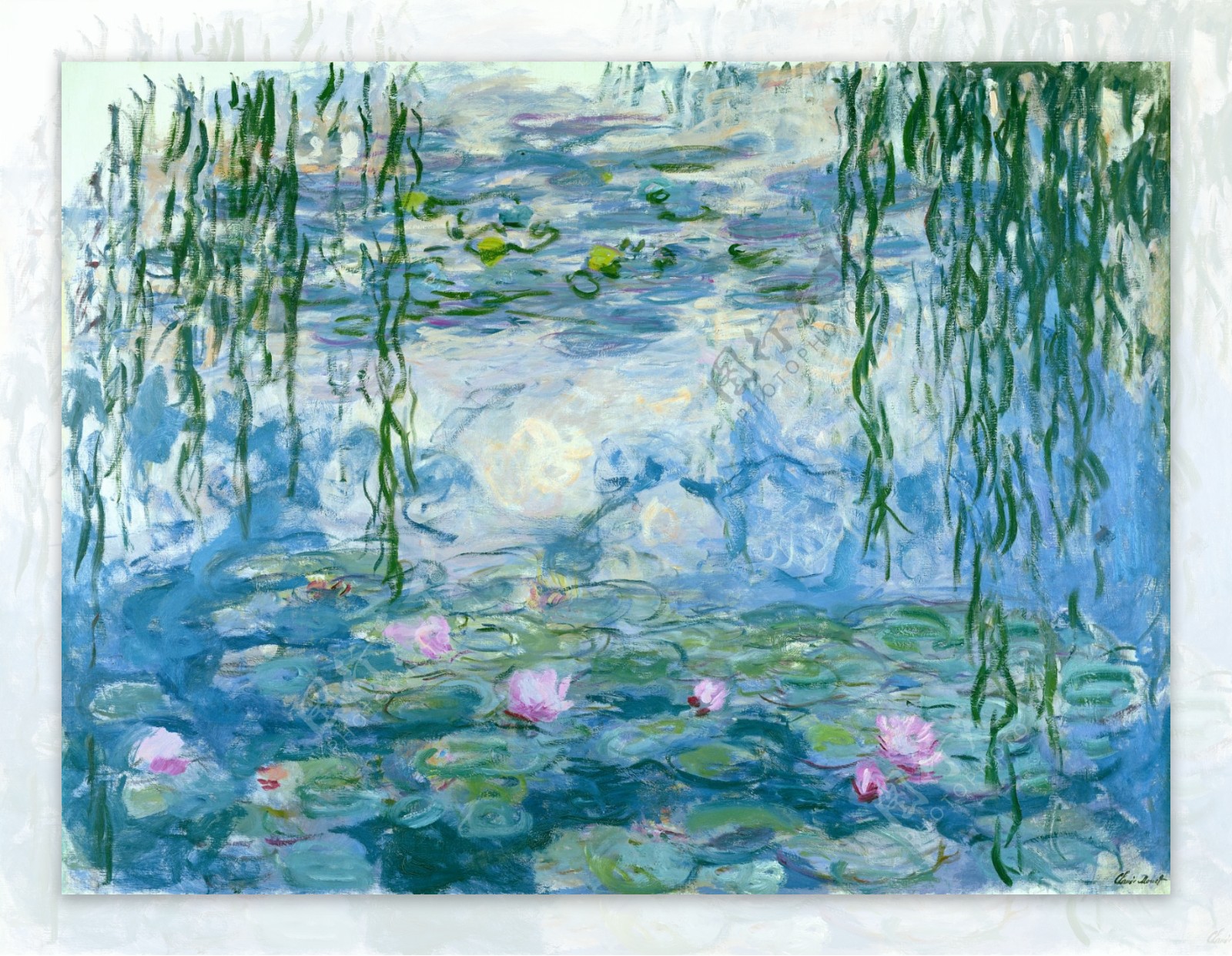 WaterLilies1916191景建筑田园植物水景田园印象画派写实主义油画装饰画