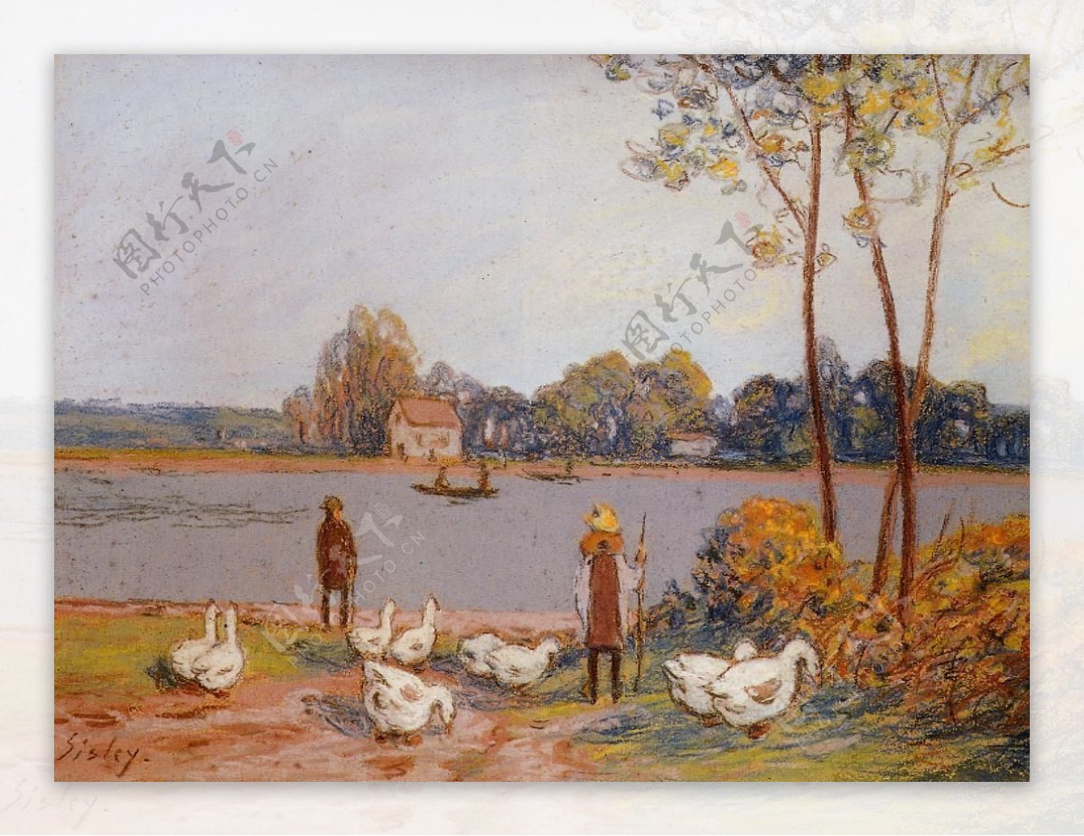 AlfredSisley0262法国画家阿尔弗雷德西斯莱AlfredSisley印象派风景自然油画装饰画