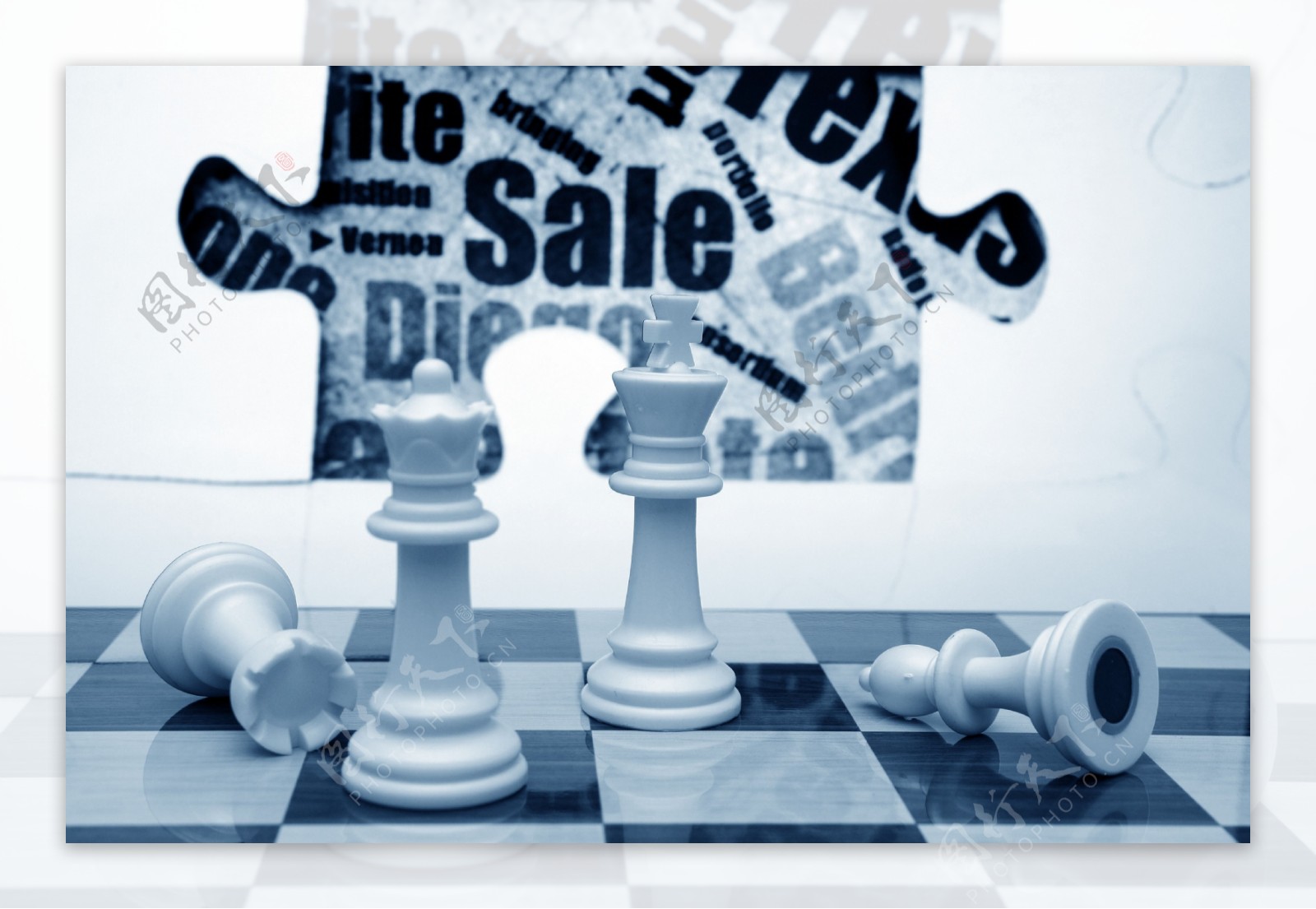 销售和国际象棋的概念