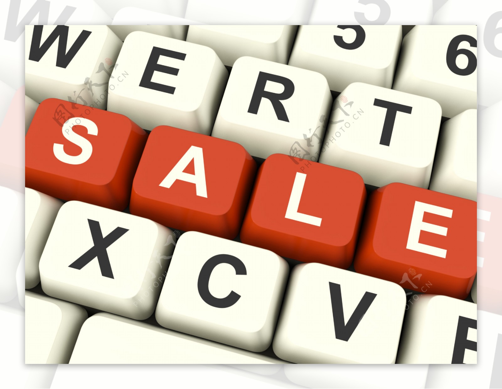 键拼写销售作为折扣和促销活动的象征