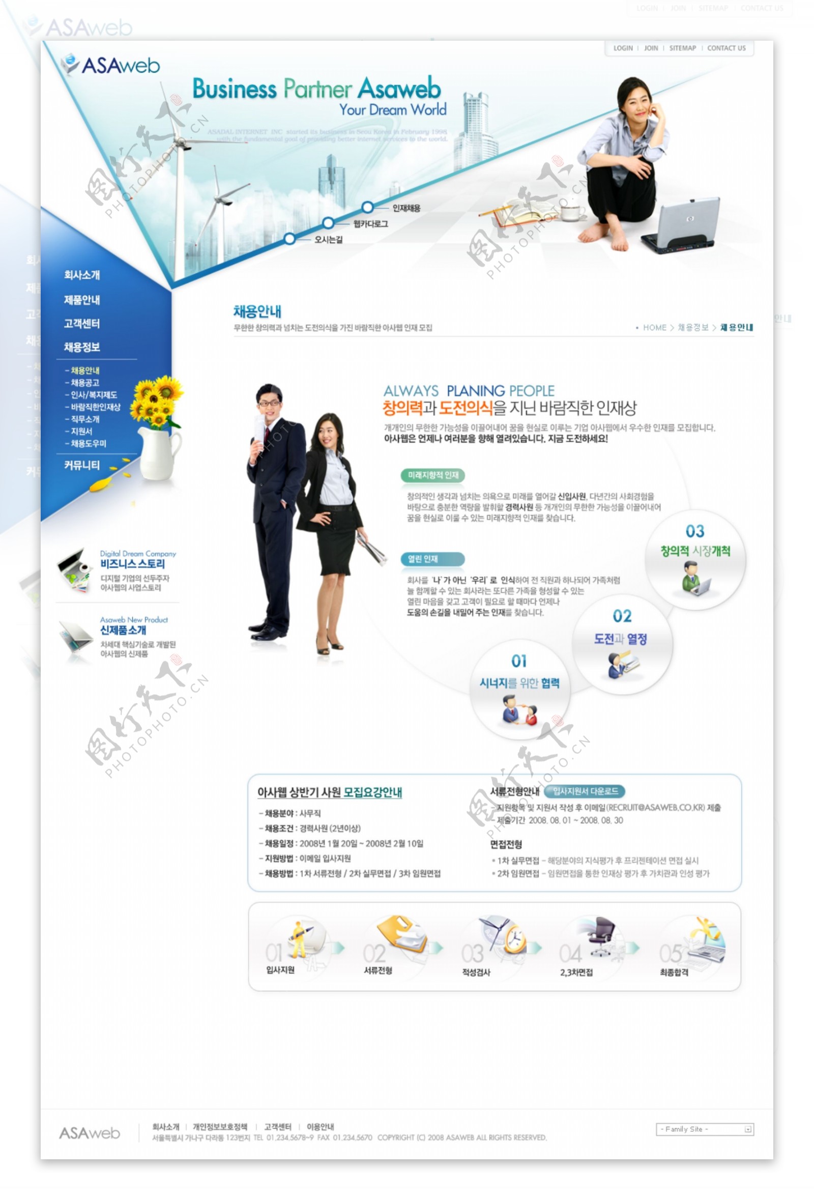 电子科技能源商务网页模板
