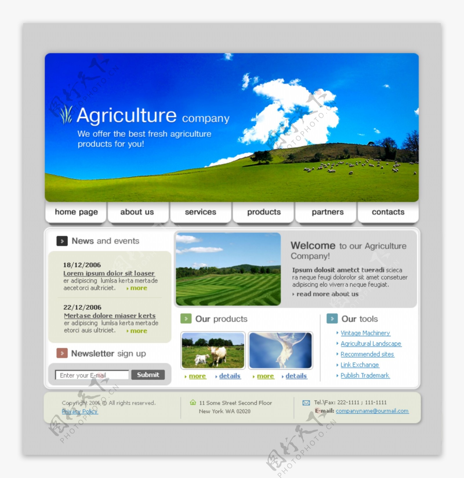 农业科技公司网页模板