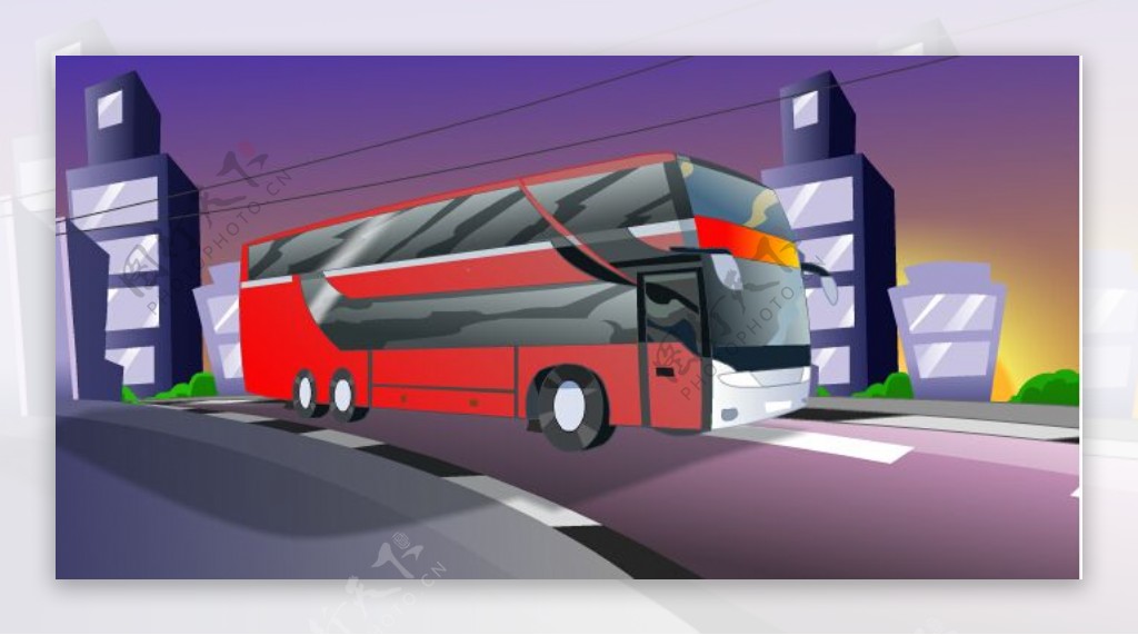 旅游巴士flash动画