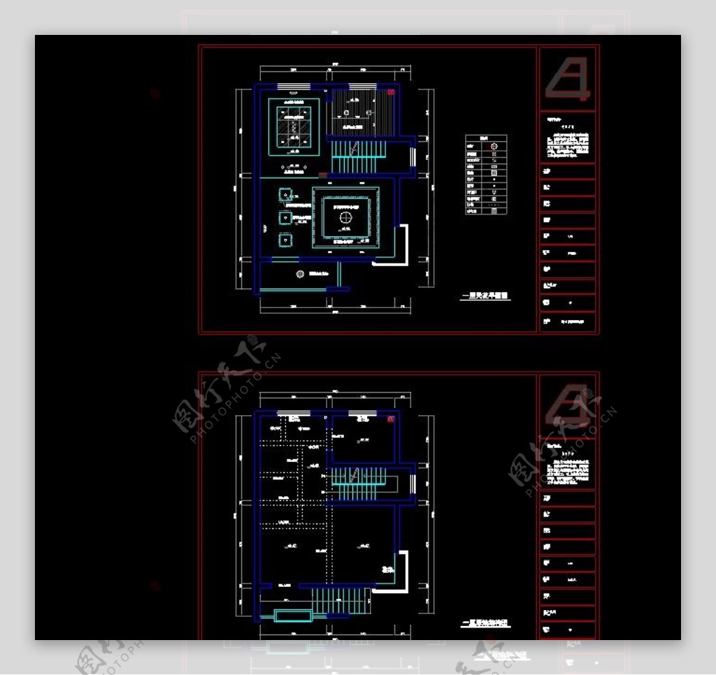 xx客厅餐厅全套cad方案设计图