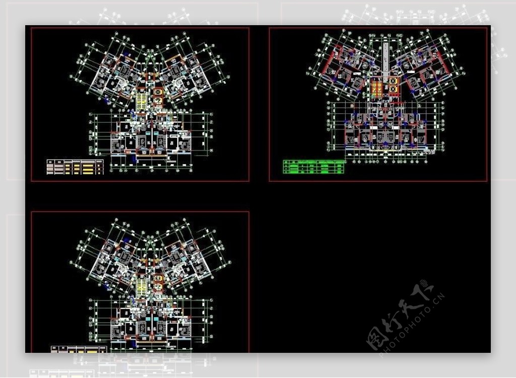 高层户型cad