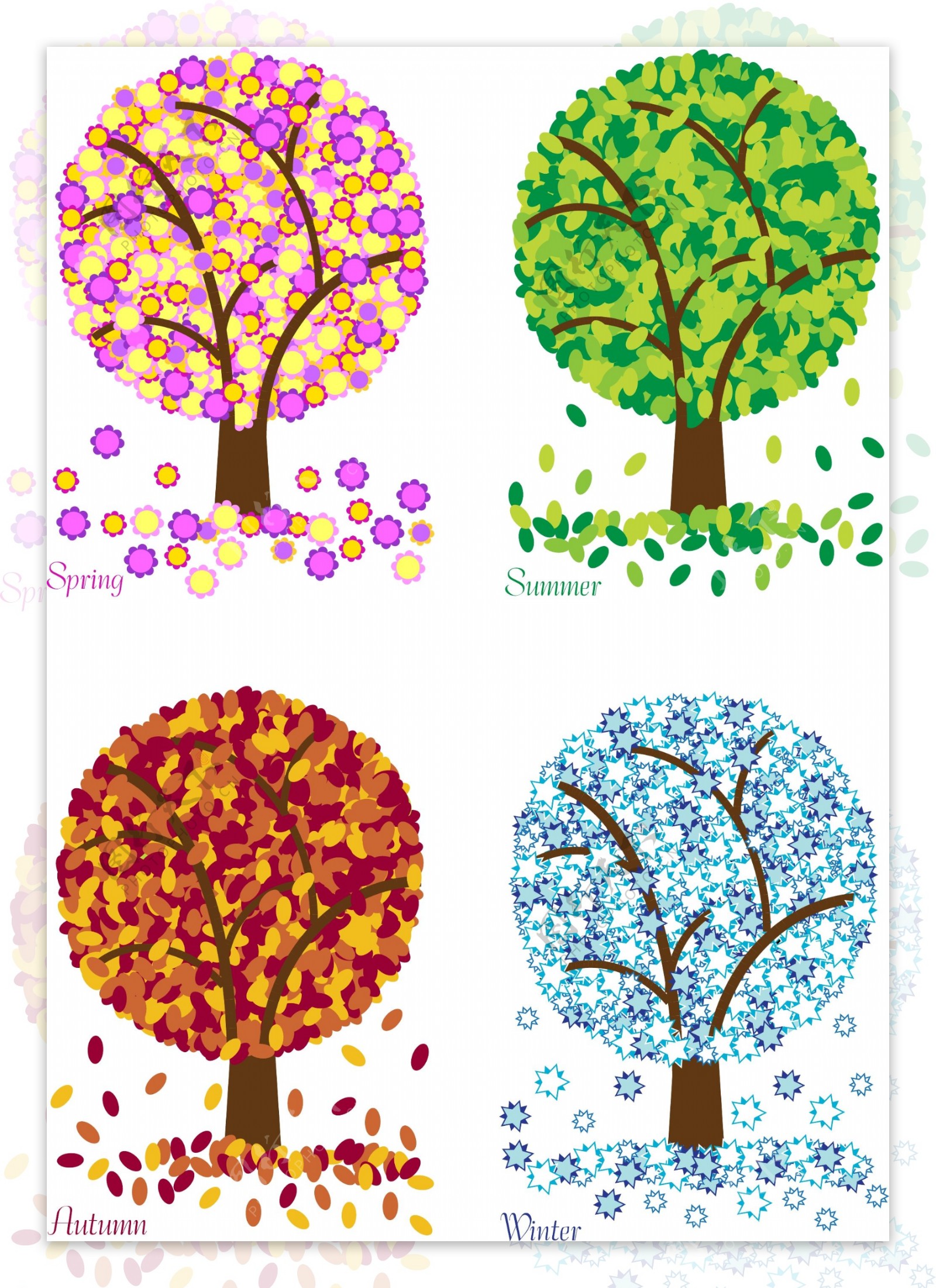 四季树木