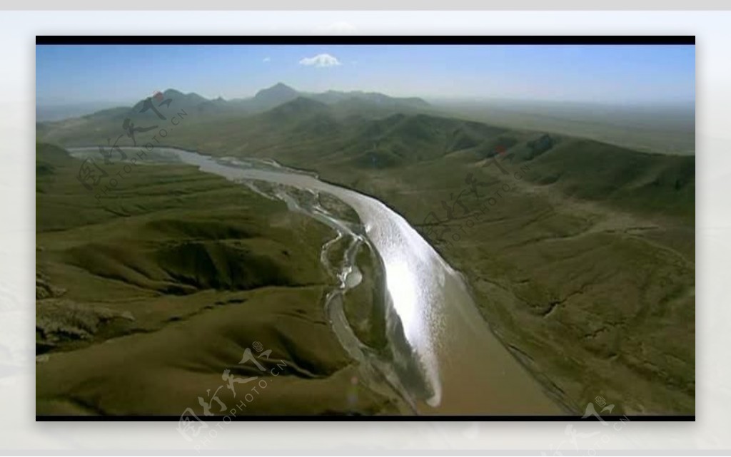 黄河上游风景画视频图片