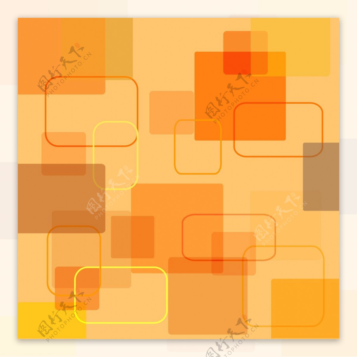 橙色几何方框底纹