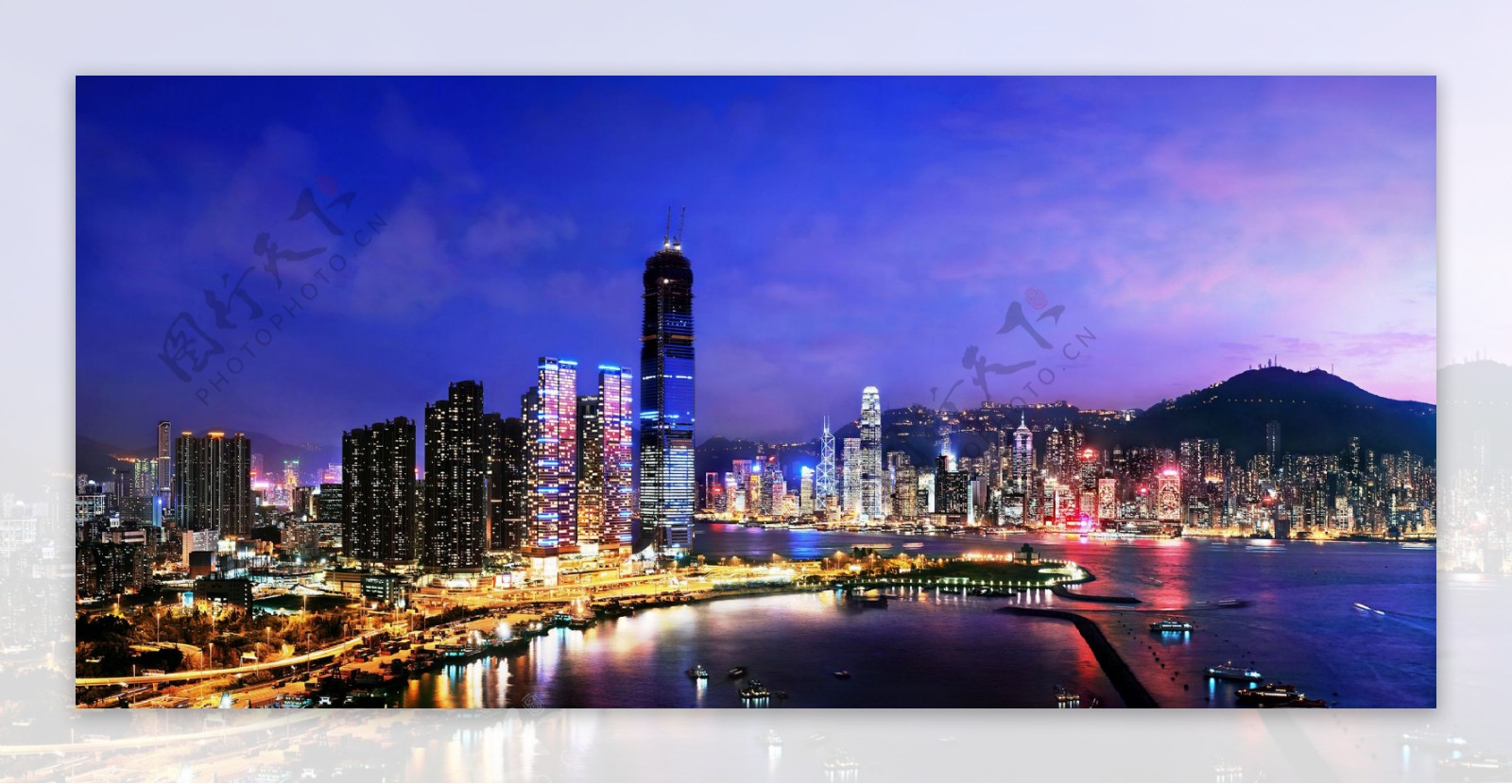 璀璨香港城市夜景