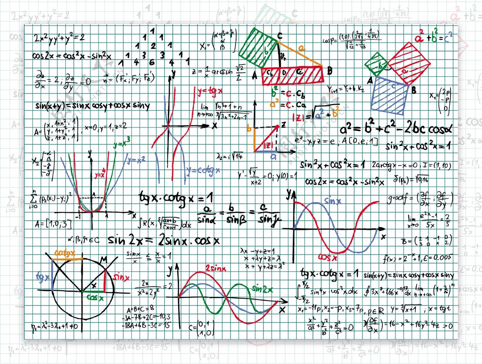 精美数学草稿图