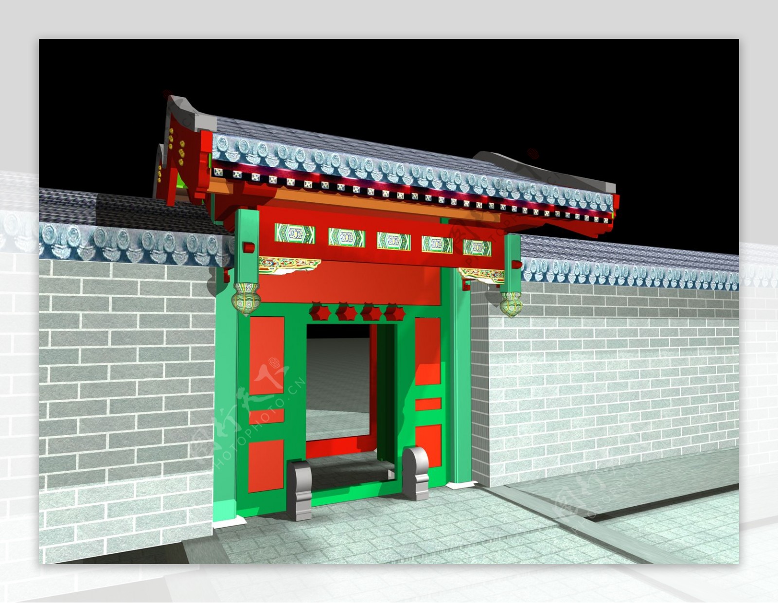 中国古建筑max模型图片