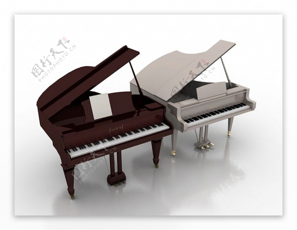 高档钢琴模型图片
