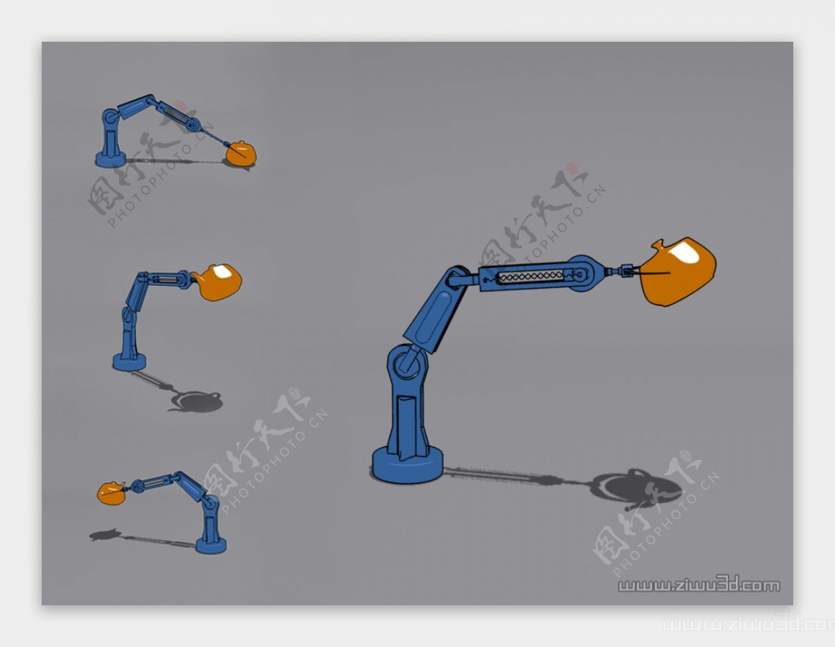 机械手臂3d模型动画图片