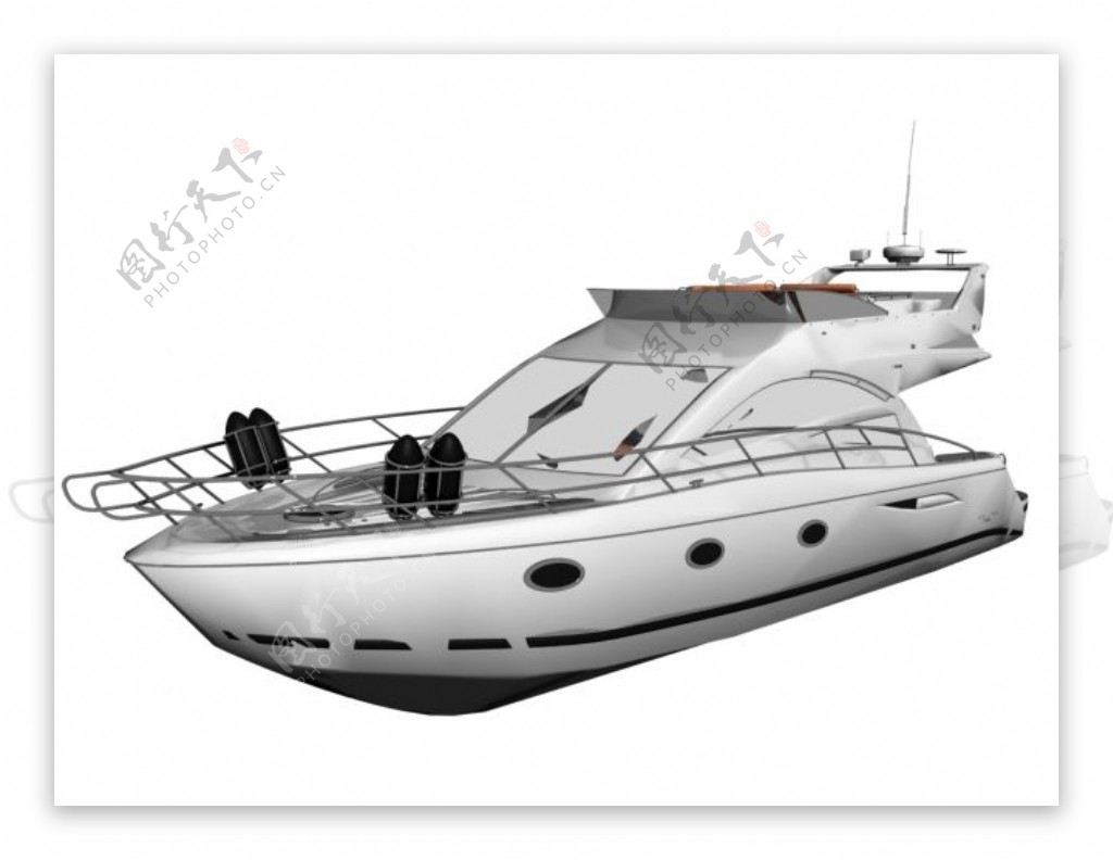 豪华游艇3d模型