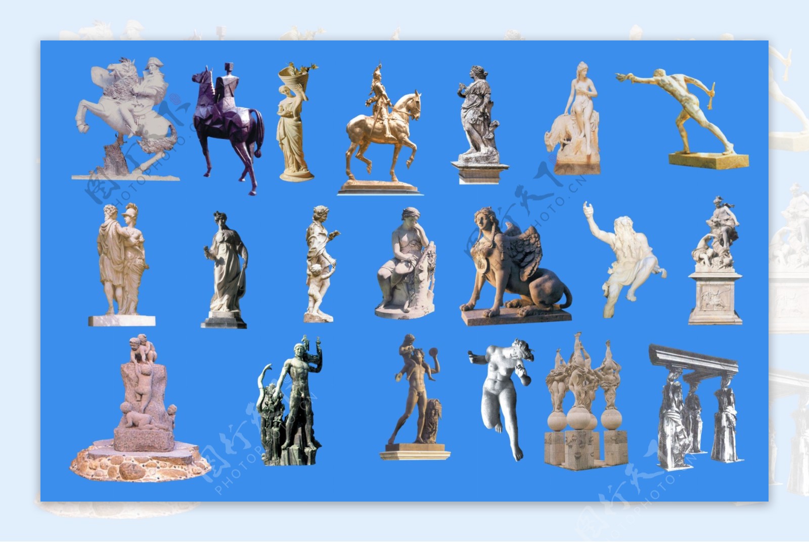 欧式人物雕塑图片
