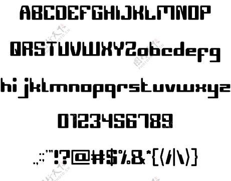 电脑机器人字体