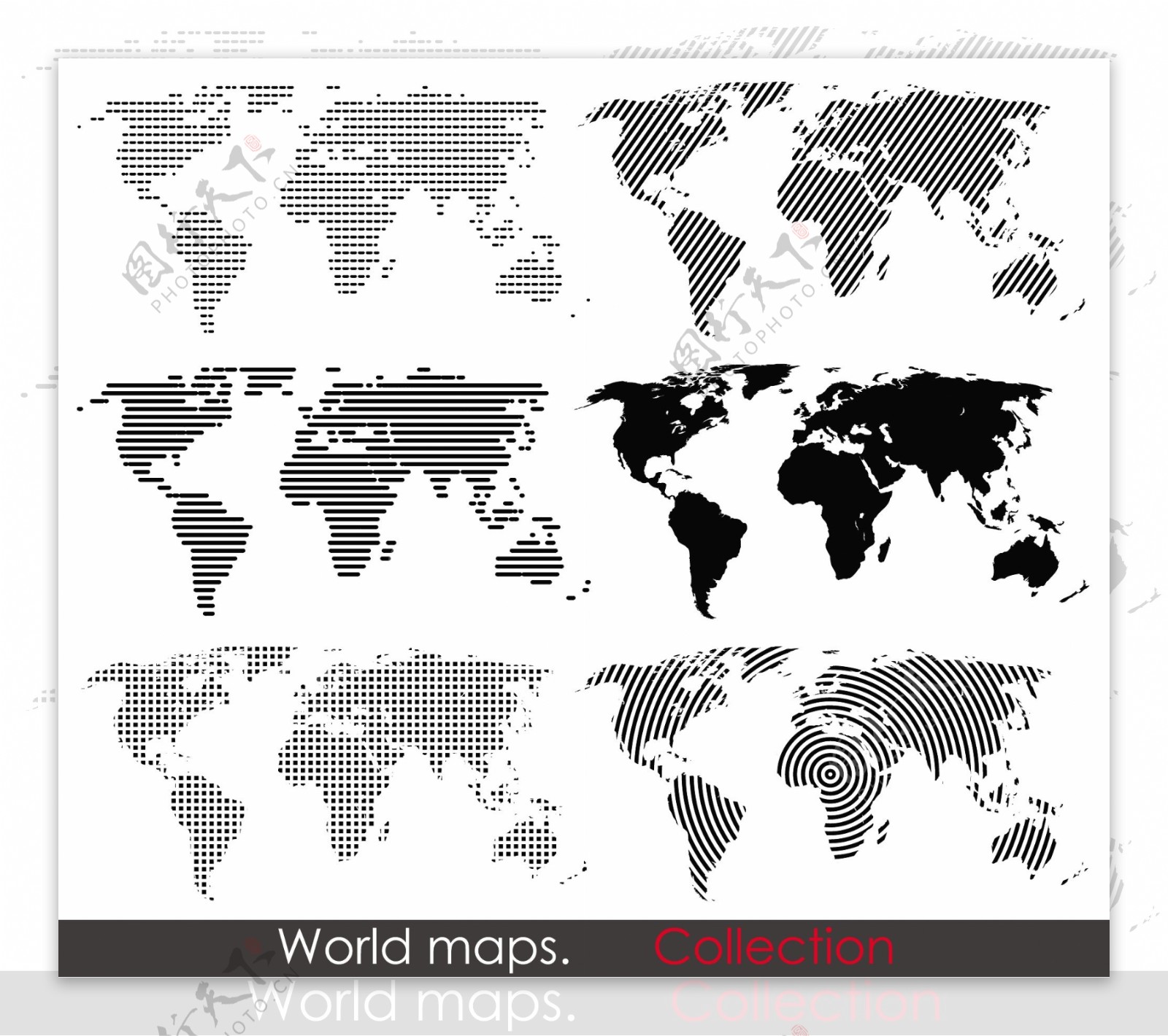 点状世界地图矢量素材