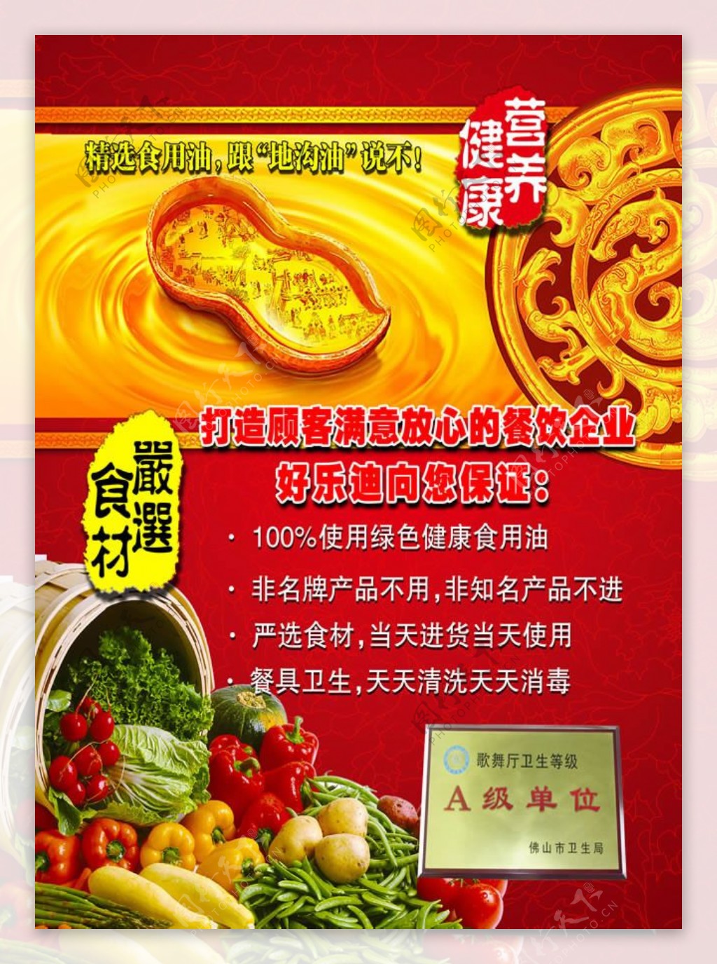 安全食品宣传海报PSD素材