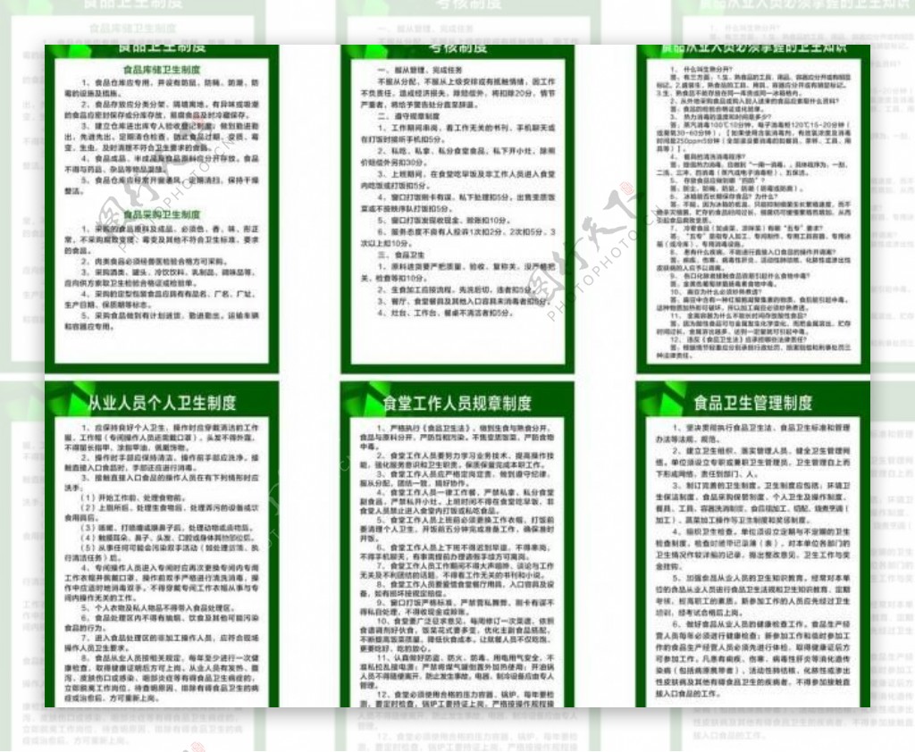 厨房工作制度图片