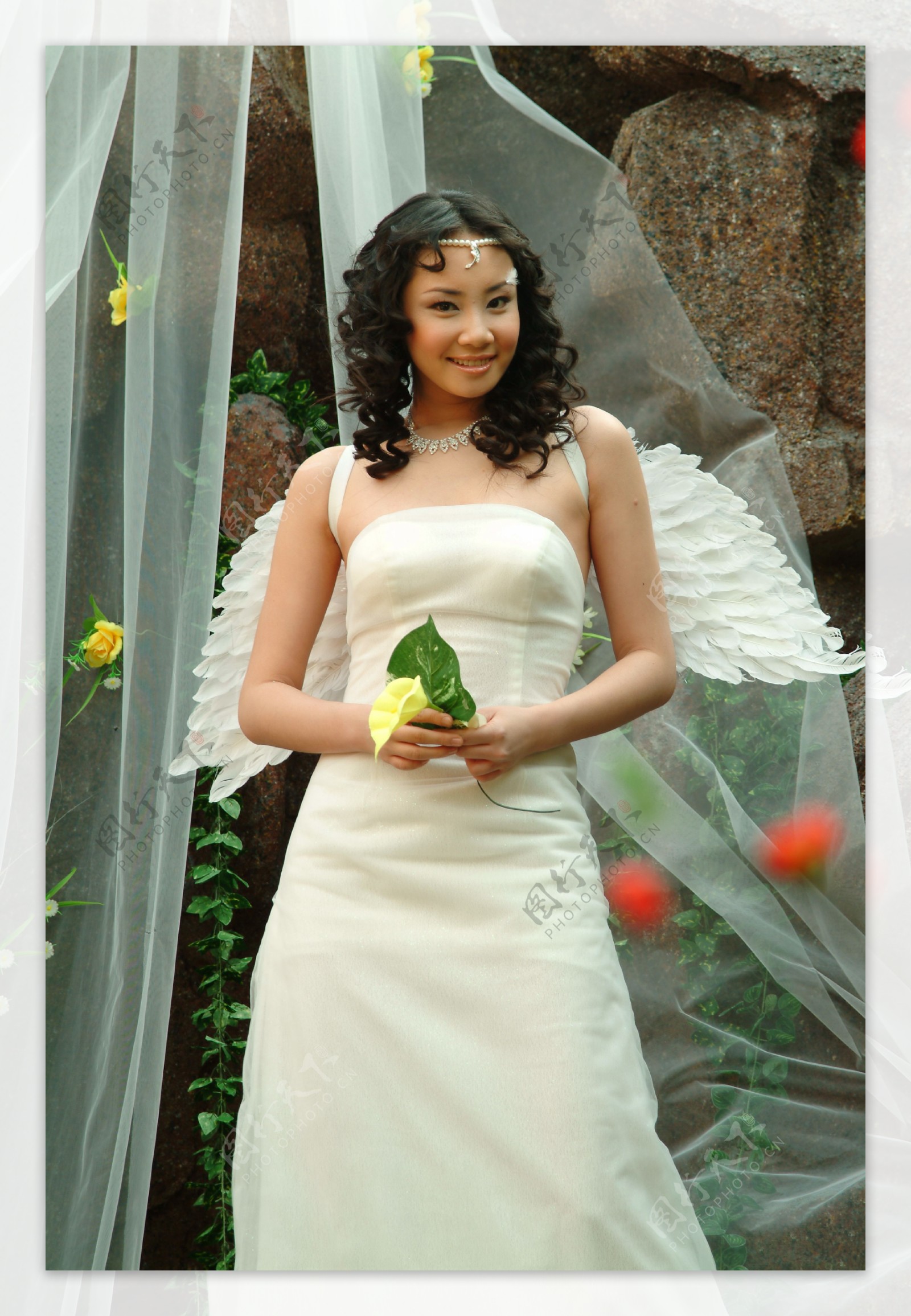 婚纱写真样片羽翼天使图片